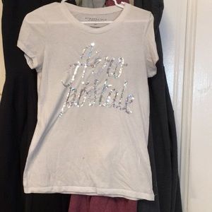 White Sequin Aeropostale t-shirt